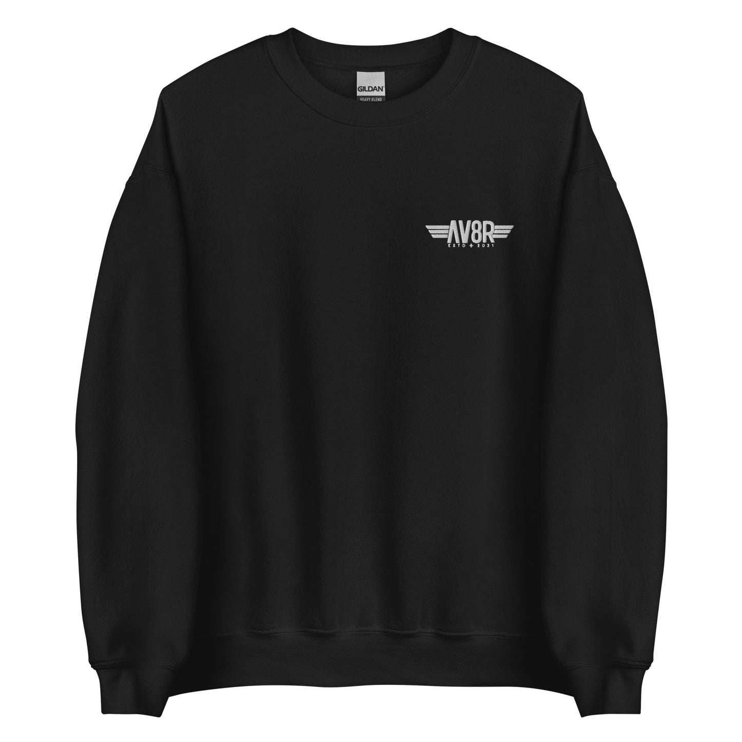 AV8R Embroidered Sweatshirt Jet Black