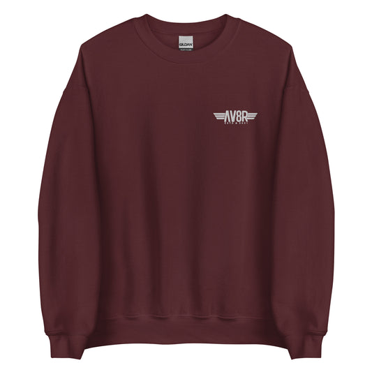 AV8R Embroidered Sweatshirt Maroon Red